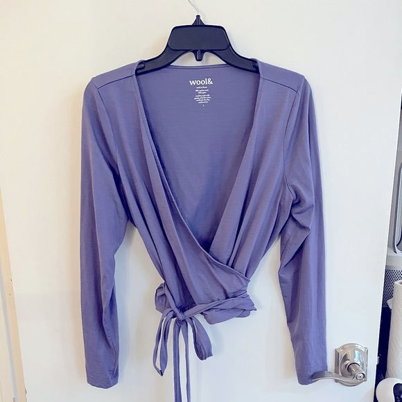 Wool& Sweaters - Wool& Wrap Top - size L